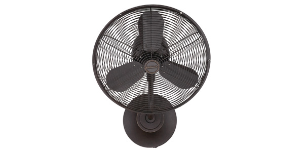 21” Bellows – 3-blade indoor/outdoor fan. Features aged bronze finish with oscillating blades.