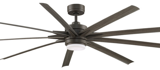 84” Ceiling Fan (Indoor/outdoor) 9-Blade Ceiling Fan in Matte Greige Finish.