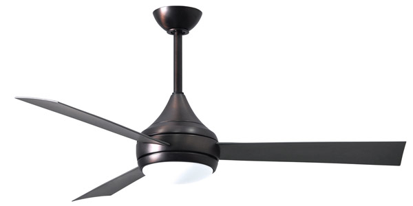 Donaire Collection 52” 3-Blade Ceiling Fan in Brushed Bronze with Brushed Bronze Blades Matthews Fan