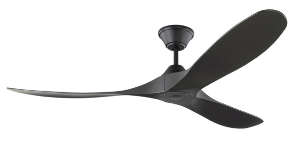 Maverick Collection 60” 3-Blade Ceiling Fan in Midnight Black with Midnight Black Blades Monte Carlo 3MGMR60MBKMBK