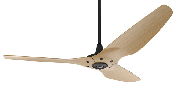 Haiku Collection 60” 3-Blade Ceiling Fan in Matte Black with Caramel Bamboo Blades and Option LED Light Kit Big Ass Fans S3150-X2-BC-04-02-C-01