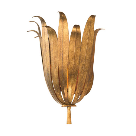 Eden Collection 1-Light Wall Sconce in Antique Gold with Botanical Leaves Capital Lighting 649511AG