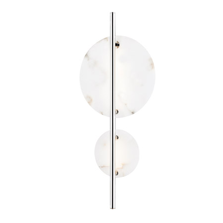 Croft Collection 2-Light LED Wall Sconce with Integrated LED Alabaster Shades Hudson Valley 3400-PN