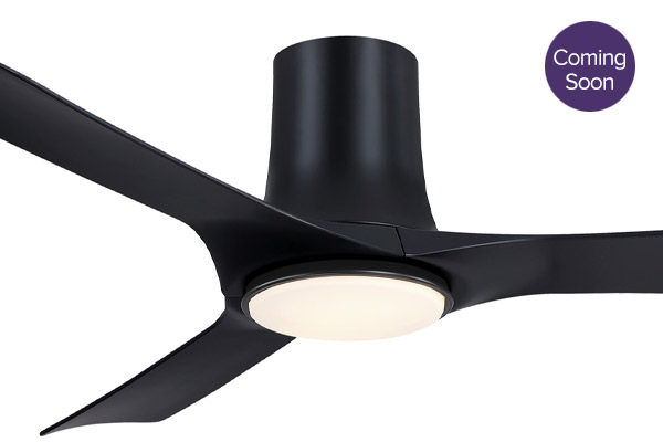 Corke Collection 52” 3-Blade Ceiling Fan in Black with Integrated LED Light with Opal Frosted Shade Fanimation FPD6652BL